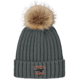Biggby Bombers Faux Fur Pom Beanie