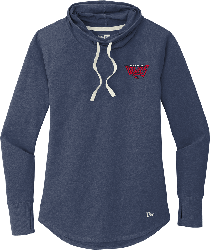 York Devils New Era Ladies Sueded Cotton Blend Cowl Tee