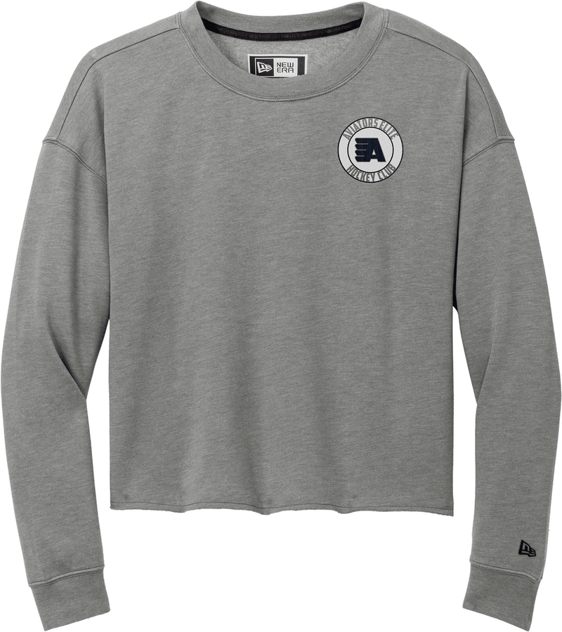 Aspen Aviators New Era Ladies Tri-Blend Fleece Crop Crew