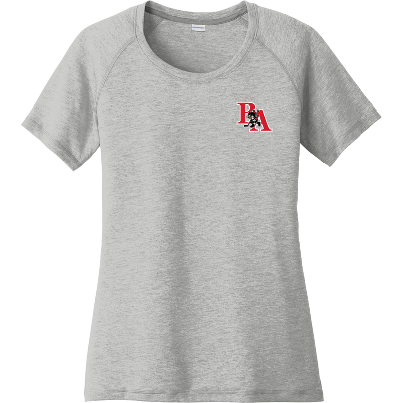 Benet Hockey Ladies PosiCharge Tri-Blend Wicking Scoop Neck Raglan Tee