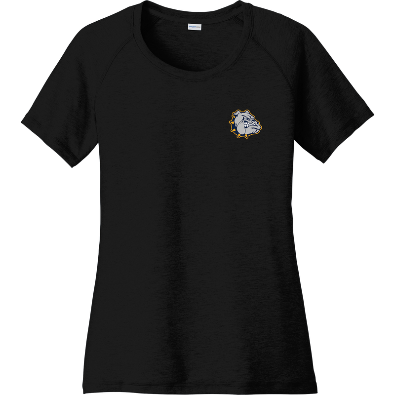 Chelsea Bulldogs Ladies PosiCharge Tri-Blend Wicking Scoop Neck Raglan Tee