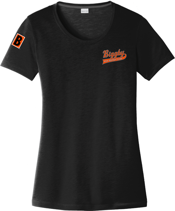 Biggby Coffee AAA Ladies PosiCharge Competitor Cotton Touch Scoop Neck Tee