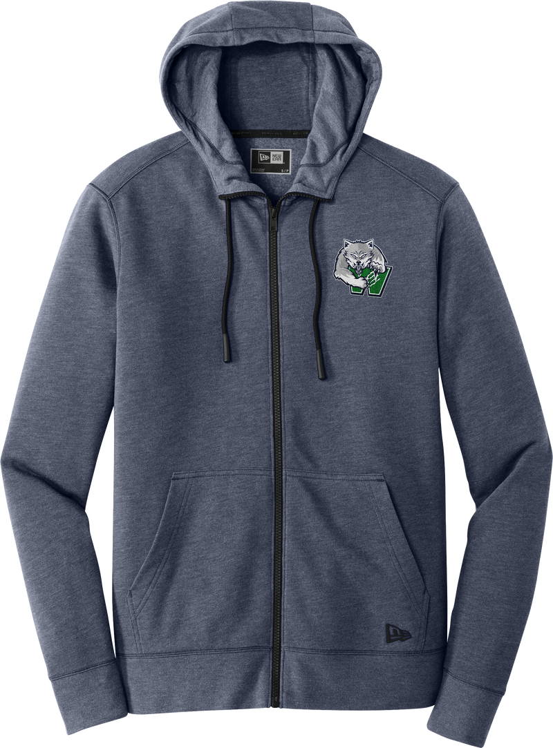 Woodbridge Wolfpack New Era Tri-Blend Fleece Full-Zip Hoodie