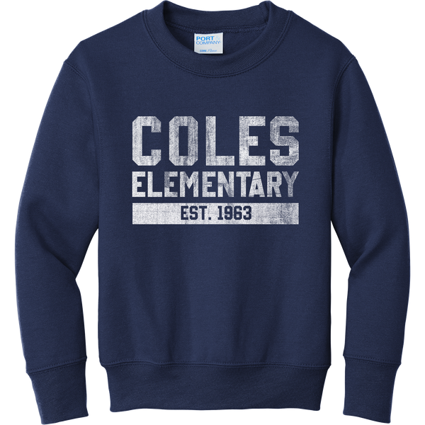 Coles Elementary Youth Core Fleece Crewneck Sweatshirt