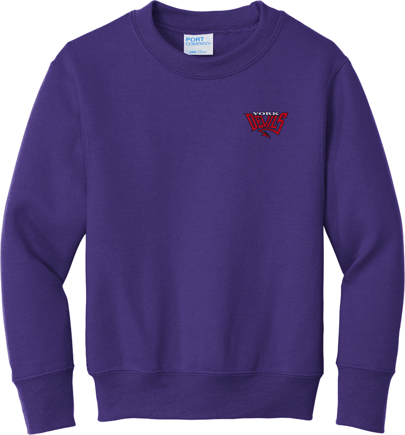 York Devils Youth Core Fleece Crewneck Sweatshirt