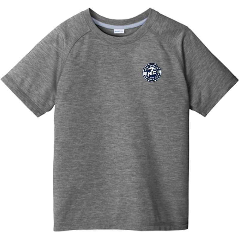 NYC Hockey Club Youth PosiCharge Tri-Blend Wicking Raglan Tee