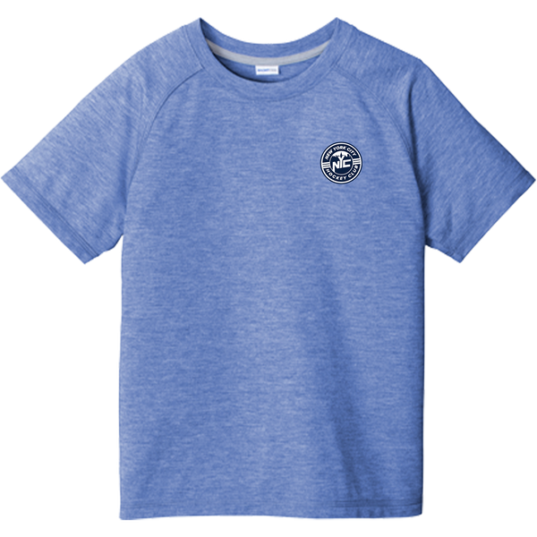 NYC Hockey Club Youth PosiCharge Tri-Blend Wicking Raglan Tee